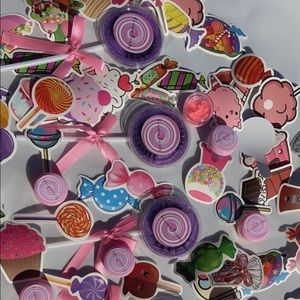 Lashes, glitters, and stickers